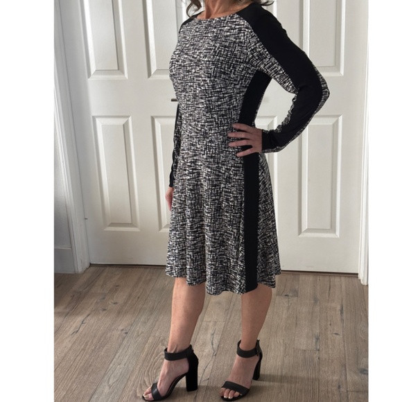 RALPH LAUREN Shift Dress - Black/White Size 8 - Picture 2 of 10